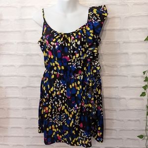 Indulge Paint Splash Ruffle Dress